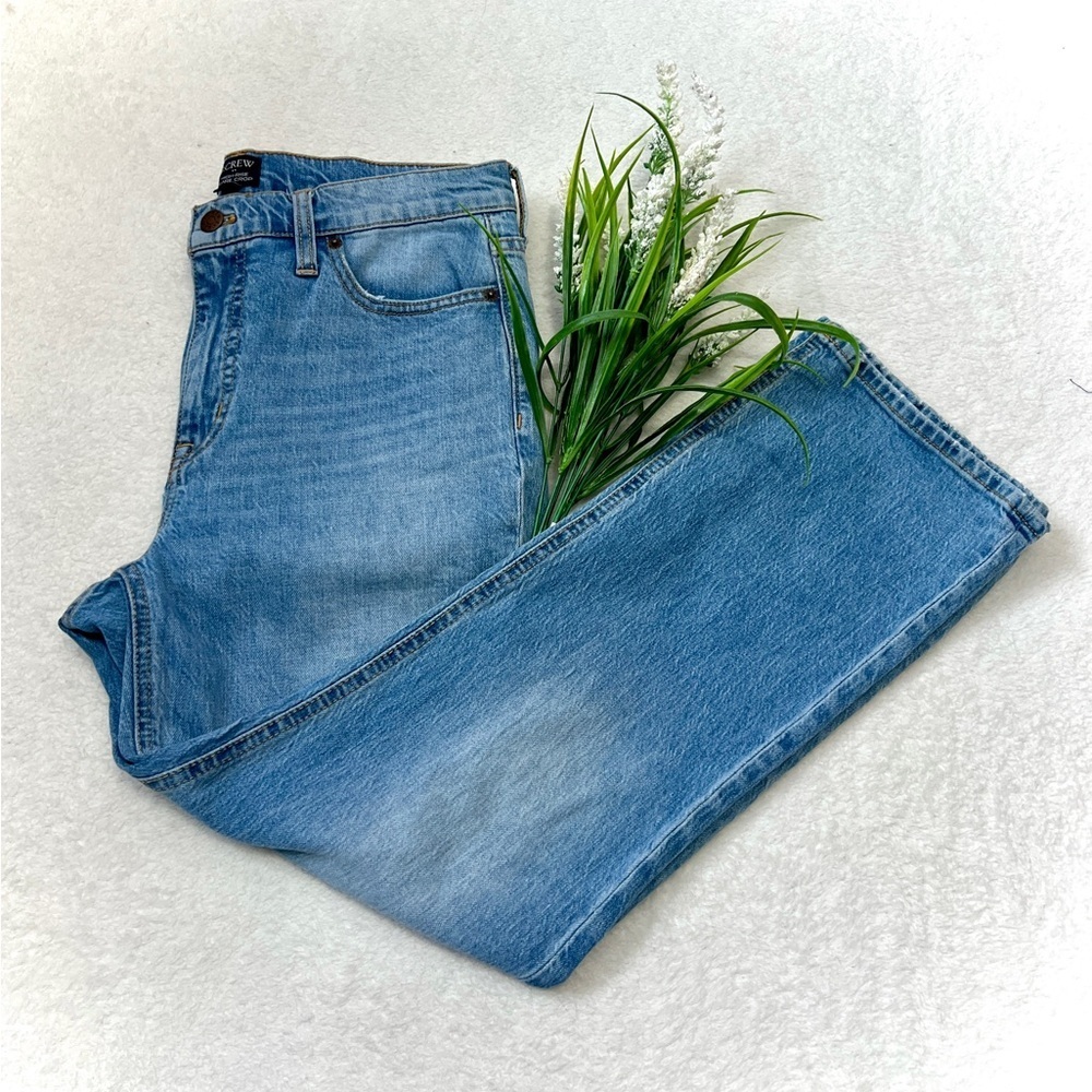 J. Crew Light Wash High-Rise Flare Crop Jean - Size 29 (measures 31")